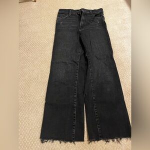 Joes jeans charcoal color raw hem jeans size 25 excellent condition